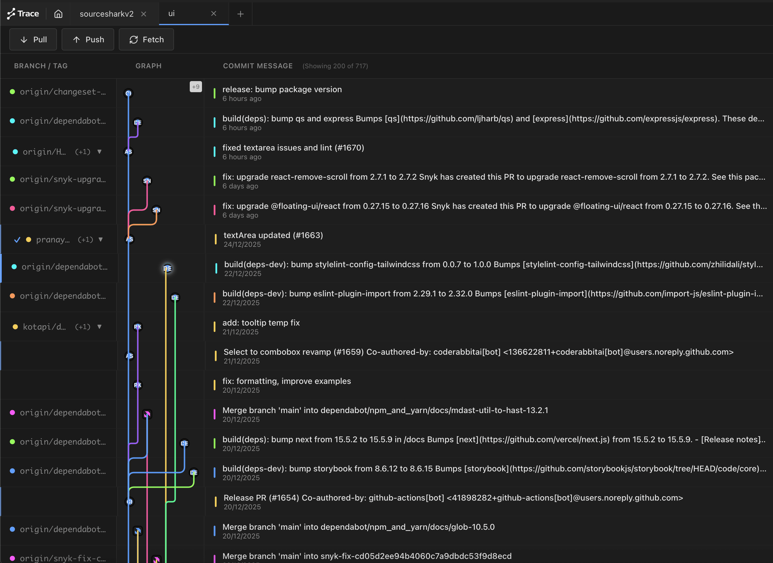 Source Shark App Preview